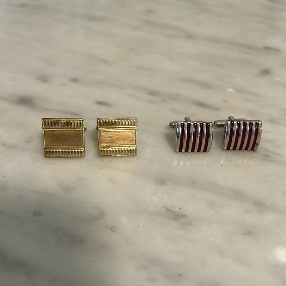 Vintage Men’s Jewelry Cufflinks Two Pairs